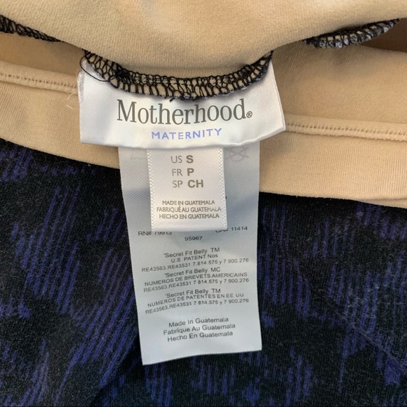 Motherhood Maternity Black & Purple Floral Leggings S - Picture 6 of 8